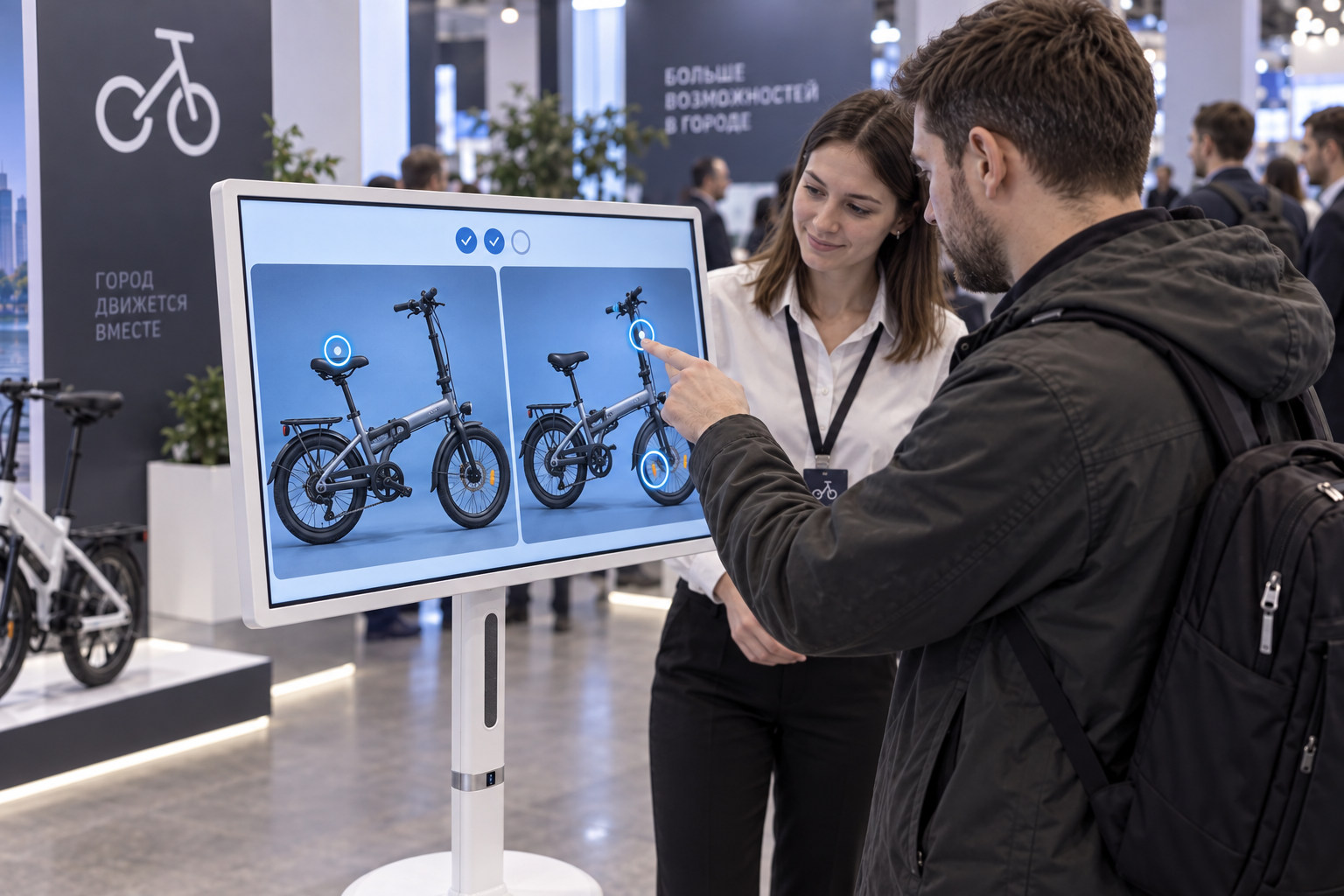 Визуализация игры Найди отличия с изображениями велосипеда