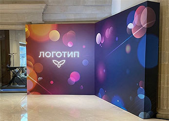 Угловой пресс-волл 3x3 метра для фотозоны Bullet Time