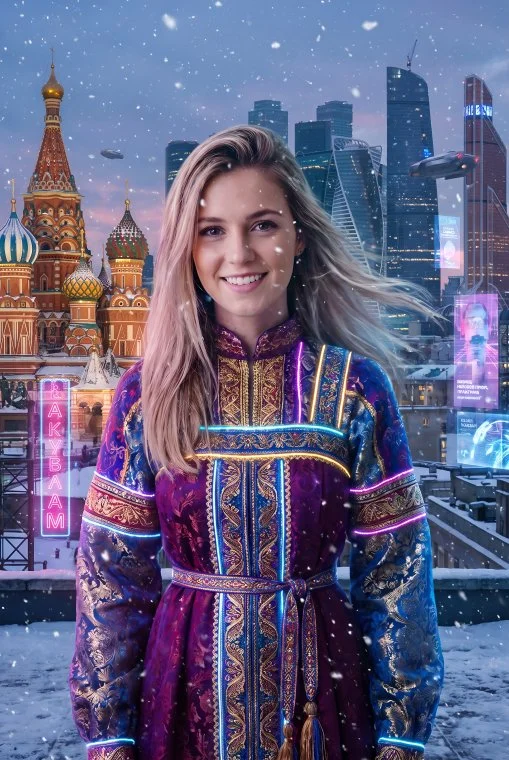 Нейростиль «Москва будущего» — пример обработки фотографии