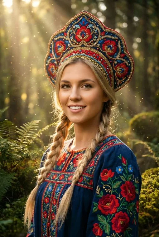 Нейростиль «Русская красавица» — пример обработки фотографии