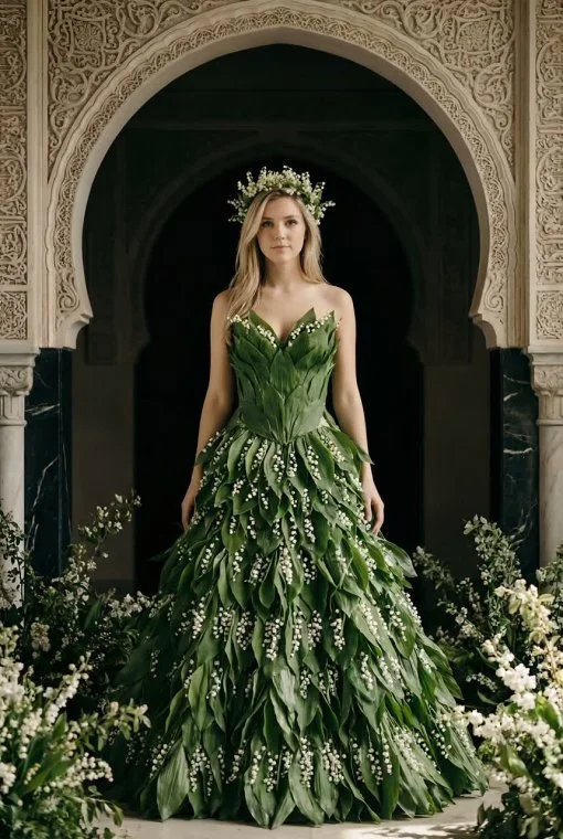 Нейростиль «Цветочный костюм» — пример обработки фотографии