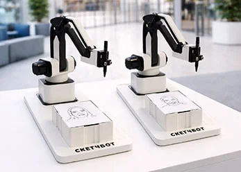 Дополнительный Скетчбот — два робота-художника на одном мероприятии